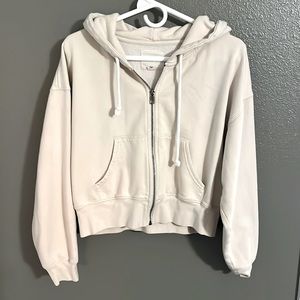 American Eagle Crop Sweater Womens Small Off White Cream